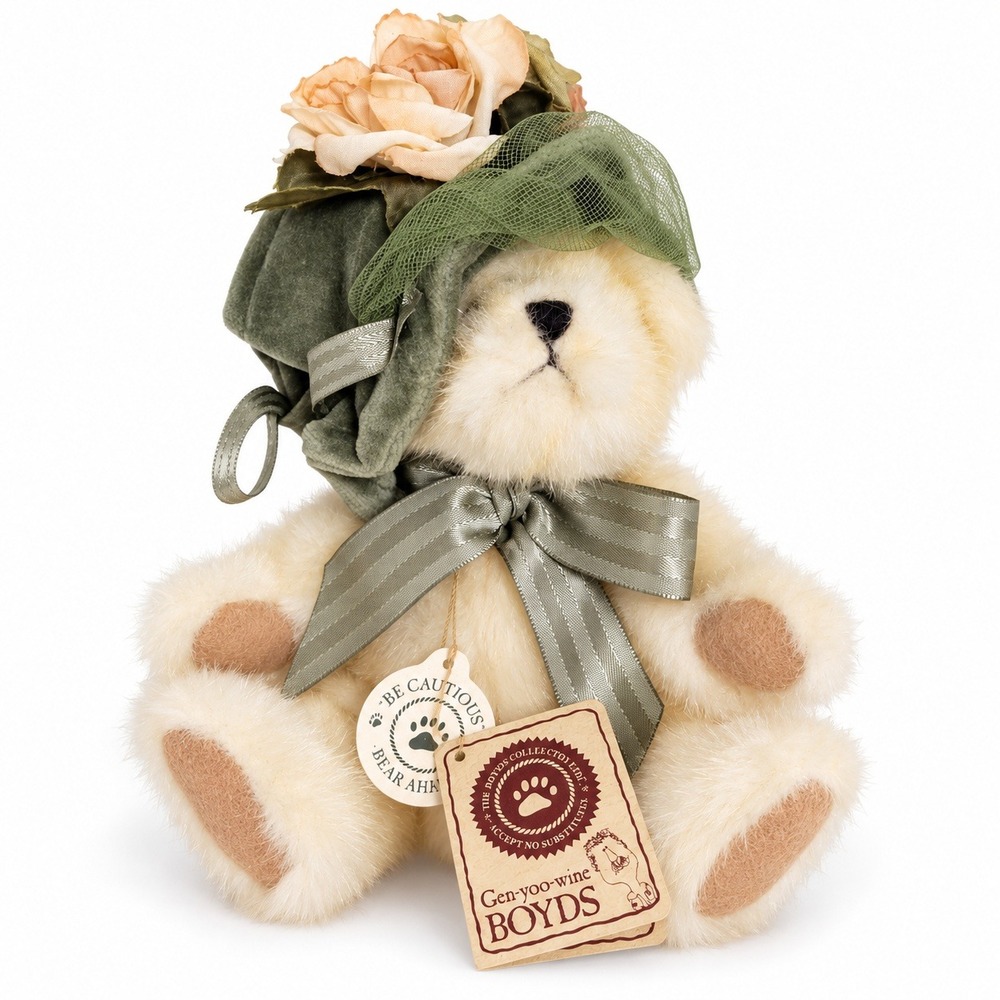 Boyds Bears Mimi Chapeau Plush Cream 8" NEW T.J.'s Best Dressed 918449